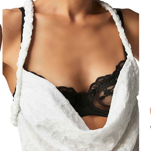 FREE PEOPLE MYKONOS BRAIDED SLEEVELESS  TOP WHITE XS SMALL - Picture 3 of 6